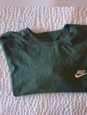 Nike Dark Green Crewneck Tee with White Swoosh